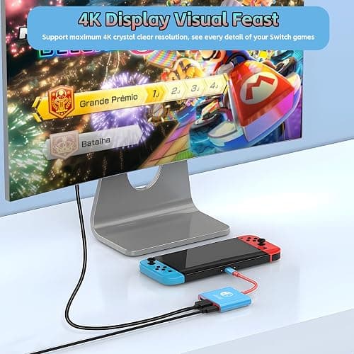 Herfair Switch Dock Portable Travel Dock for Nintendo Switch & OLED (Not Support Switch 2) TV Adapter Compatible with Steam Deck/MacBook Pro/Laptop/iPad Pro/iPhone 16 15/Galaxy Phone/More thumbnail 4