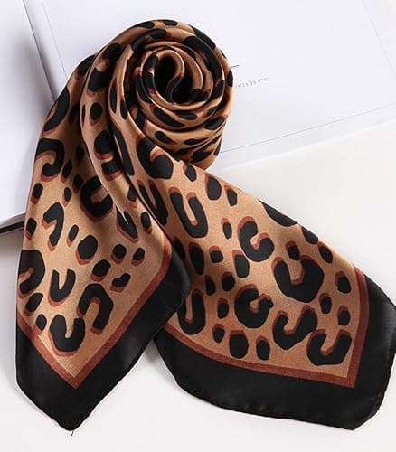Sumolux Head Hair Scarf for Women Like Satin Silk Scarf Bandana Hair Wrapping Night Large Square Scarves 27.5" thumbnail 5