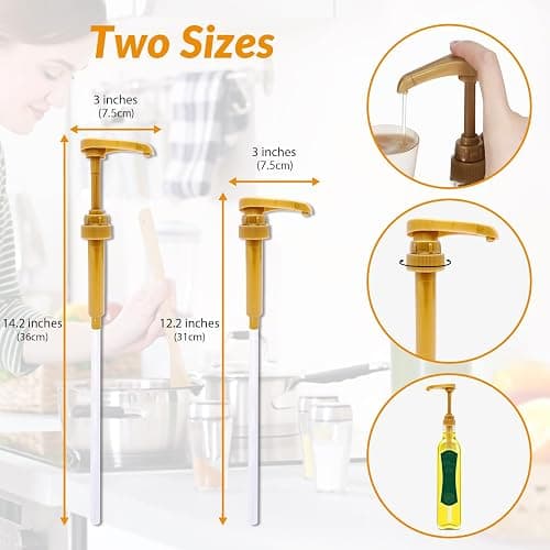 4Pcs Coffee Syrup Pumps: Compatible with 25.4oz/750ml Torani, Skinny and Other Syrup Bottles, Easily Dispense Syrups Pump of Various Flavors for Lattes, Iced Coffees, Cocktails, Pancakes and More thumbnail 2