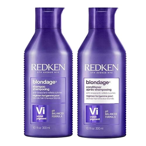 Redken Blondage Purple Shampoo and Conditioner Set For Blonde & Highlighted Hair - Neutralizes Brass & Moisturizes Hair With Pure Violet Pigments, Color Depositing, 10.1 Fl Oz (Pack of 2) - Image 1
