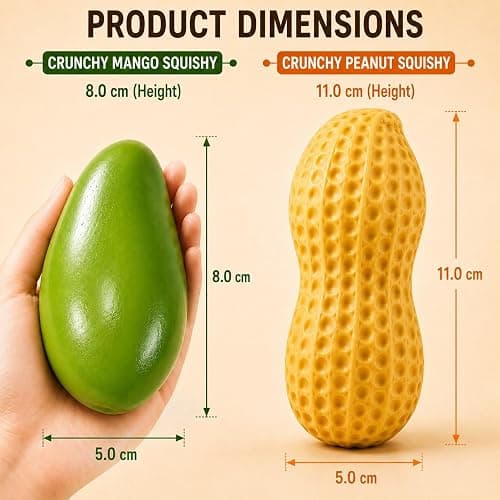 4 PCS Crunchy Butter, Peanut, Soap, Mango Squishy Box, Soft Squishy Toy For Anxiety & Stress Relief, Gifts for Kids & Adults. thumbnail 2
