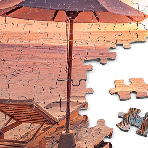 Rocorose 1000 Piece Jigsaw Puzzle, Inspirational Beach Puzzles for Adults and Families, Tropical Ocean Sunrise Sunset Scene Nature Puzzle, HD Quality Challenging Landscape Photo Puzzle Games thumbnail 3