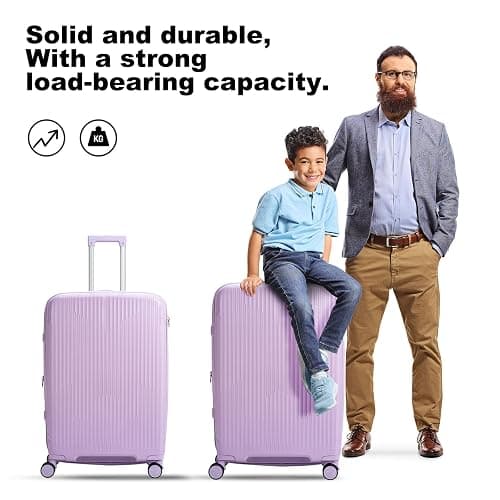 Nazhura Luggage Set, 3-Piece Hardside Suitcase Set, 20-inch Carry On, 24-inch, 28-inch Luggage thumbnail 6