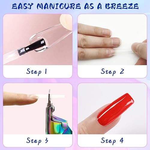 Acrylic Nail Cutter with Magnet Sizer & Length Measurement,Adjustable Stainless Nail Trimmer for Salon Home Nail Art, Professional Nail Clippers for Precise Manicures (Rainbow) thumbnail 4