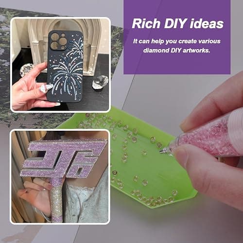 3 PCS Diamond Art Pens, Flower Pot-Shaped Drill Pen Tools and Accessories | Diamond Painting Pen Tools with Metal Tips for Nail Art, Phone Cases and DIY Crafts. thumbnail 7