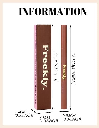 Erinde 2PCS Freckle Pen, Faux Freckle Stamp Waterproof, Fake Face Freckles Stain Makeup, Long Lasting Quick Dry Freckle Maker, Natural Lifelike Soft Dot Freck Pen, 02 Natural Coffee thumbnail 7