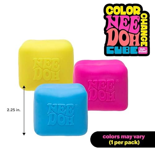 Schylling Needoh Color Change Cube - Sensory Squeeze Toy - Colors May Vary thumbnail 5