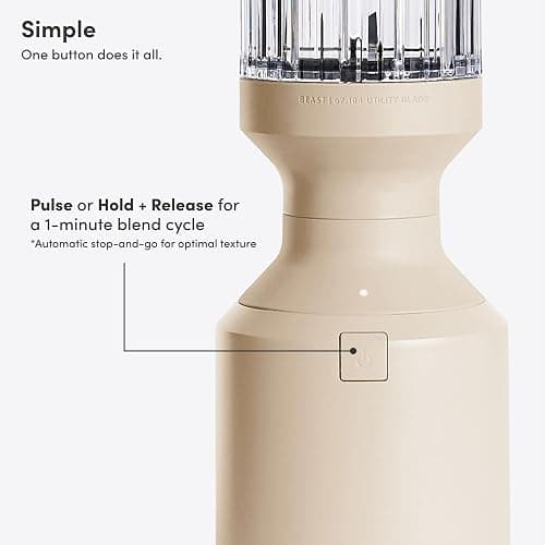 Beast Mega 1200 Plus | Premium Countertop Blender | Smoothies, Shakes, Sauces, Dips, Soups | Blends Ice and Frozen Fruit | XL Vessel | With Extra Vessels, Straw System | 1200W | (Sand, 120V) thumbnail 4