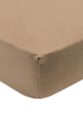 Jollein Lot de 2 draps-Housses en Jersey - pour Berceau - Rose Sauvage - Biscuit - 40/50 x 80/90 cm - 100% Coton - Certifié Oeko-TEX thumbnail 5