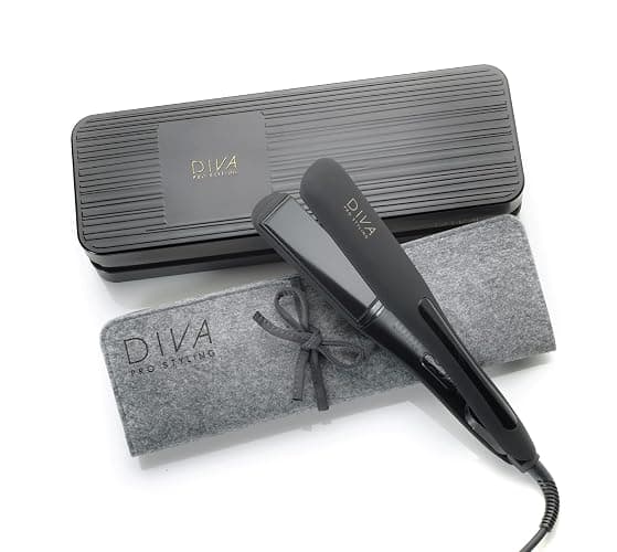 Diva Pro Styling Wide Digital Straightener and Styler with Macadamia Argan Oil and Keratin infused ceramic plates - Image 1