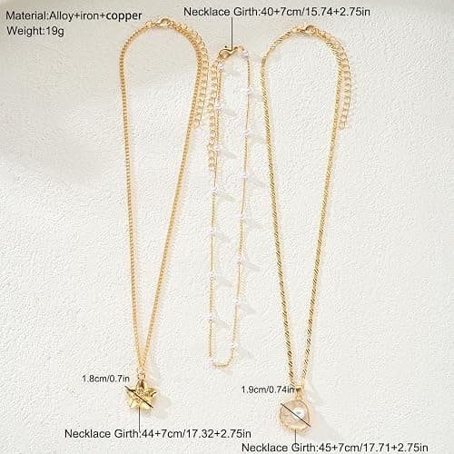 Hibiscus Stack Necklace for Women Gold Flower Necklace Waterproof Beach Vacation Layered Necklace Jewelry thumbnail 2