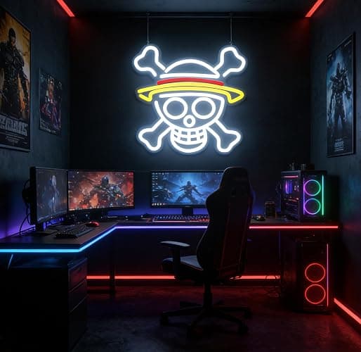 GALLIA Anime Theme One Piece LED Neon Sign for Wall Decor, Dimmable Anime Light Up Display, Kids Bedroom Game Room Decoration, (HZ) thumbnail 5