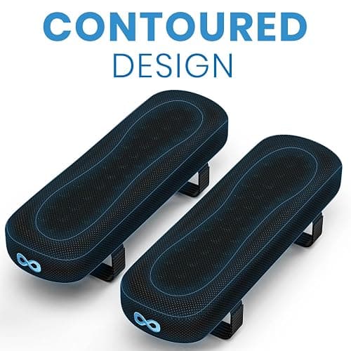 Everlasting Comfort Office Chair & Wheelchair Arm Pads - Cooling Memory Foam Arm Rest Cover for Desk, Gaming Chair, Wheelchair Armrest Pads thumbnail 8