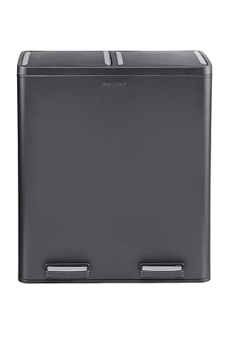 The Step N' Sort 18.5 Gallon Extra Large Capacity, Soft-Step, Dual Trash and Recycling Bin with Removable Inner Bins Black (900702B) - Black thumbnail 2