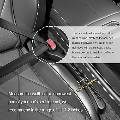 SSNNUU 2PCS Car Seat Gap Filler Organizer with Phone Holder,[Upgrade Version] Car Seat Gap Organizer for Prevent Falling,Essential Car Accessories Car Side Seat Gap Filler (Black) thumbnail 6