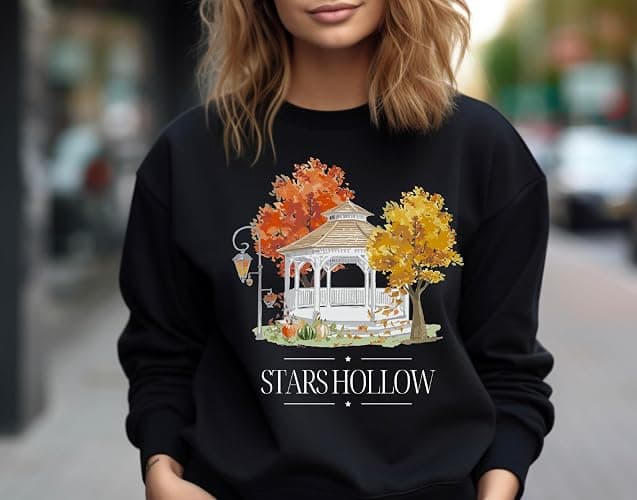 Stars Hollow Sweatshirt, Cozy Fall Season Long Sleeve Sweater for Gilmore Girls Lovers, Ideal for Enjoying Coffee thumbnail 4