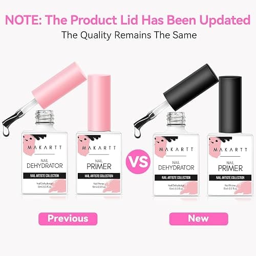 Makartt Nail Dehydrator and Primer Set: Acid Free Air Dry Nail Prep Dehydrate and Hema Free Nail Primer Professional Long-lasting for Acrylic Nails Powder UV Gel Polish(15ML/0.5 oz) thumbnail 6