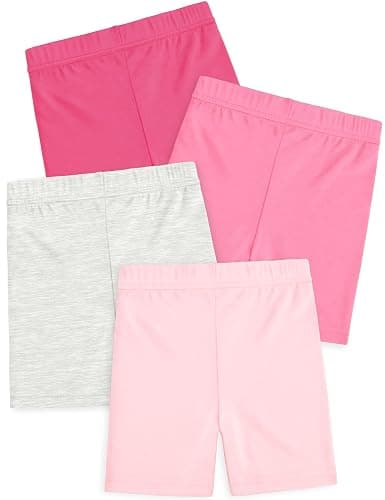 4 Pack Baby Toddler Girls' Shorts Bike Cartwheel Dance Pull On Shorts Girls Summer Athletic Everyday Clothes Soft - Set 8 - 18-24 Months - Image 1