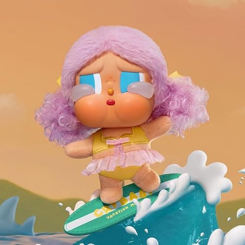 POP MART Crybaby Vacation Mode On Series-Vinyl Plush Pendant Blind Box, Collectible Toys, Holiday Birthday Gifts for Girls and Boys, Single Box thumbnail 2