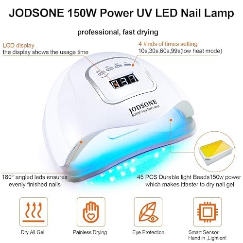 JODSONE Gel Nail Polish Kit with U V Light for Nail 32 Colors Soak Off Nail Gel Polish Set Manicure Accessory Tools Lamp Gel Nail Kit for Nail Art Manicure Salon DIY and Home thumbnail 2