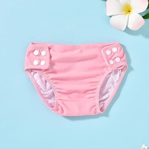 HINTINA Newborn Baby Girl Long Sleeve 2-Pieces Swimsuit Bathing Suit with Hat thumbnail 7