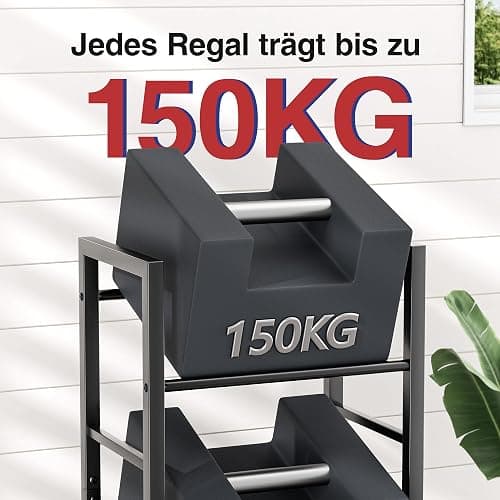 jockcaras Getränkekistenregal für 3 Getränkekisten - Schwarz Metall Getränkeregal, Stabil & Platzsparend Kistenregal mit 3 Ebenen für Bier, Obst, Gemüse, Wasser - Für Wohnzimmer, Küche & Keller thumbnail 4