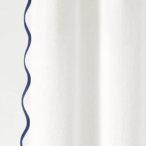 Shower Curtain Navy and White thumbnail 6
