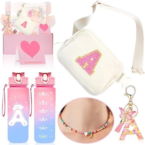 Awfrky Initial Cross Body Bag Fanny Pack, Personalized Gifts Sets for 4 5 6 7 8 9 10 11 12 13 Year Old Girls, Birthday Teenage Girls Gifts for Teen Girl Kids Daughter Granddaughter (L) - L thumbnail 2
