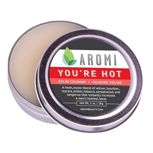 Aromi You're Hot Solid Cologne | Fresh, Woodsy Men's Fragrance, Vetiver, Sandalwood, Bourbon Scent, Small Men's Gift, Vegan, Travel-friendly, Handmade (You're Hot) - Image 1