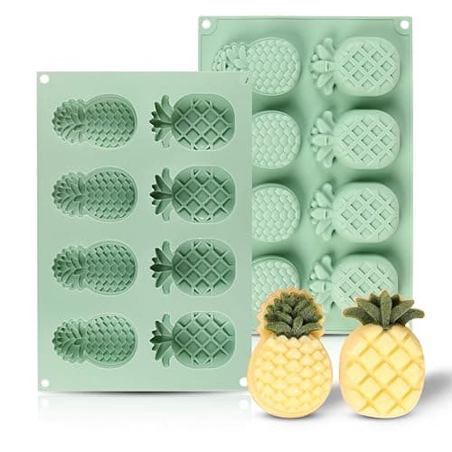 8 Cavity Silicone Molds Pineapples,Funny Pineapple for Ice Cube Trays, Chocolate Candy, Crayon, Keto Fat Bomb, Cake Decoration - Image 1