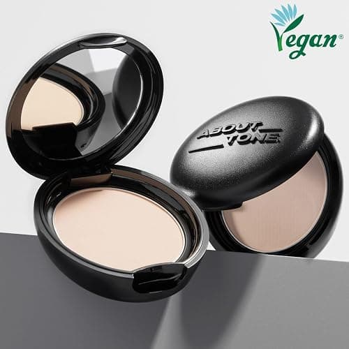 ABOUT TONE Blur Powder Pact 0.32oz - Pressed Powder Compact with Mirror and Puff Makeup Setting Finishing Blurring Natural Translucent Lightweight Face Sebum Oil Control Vegan Formula (2.5 IVORY) thumbnail 9