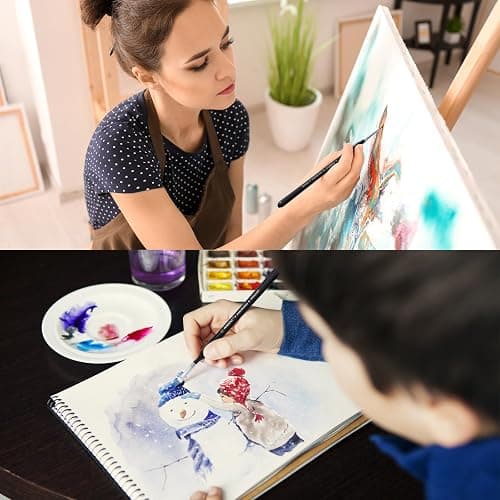 PANDAFLY Detail Paint Brushes Set, 15pcs Miniature Brushes for Fine Detailing & Art Painting - Acrylic, Oil, Watercolors & Paint by Number, Models, Face, Nail, Craft thumbnail 6