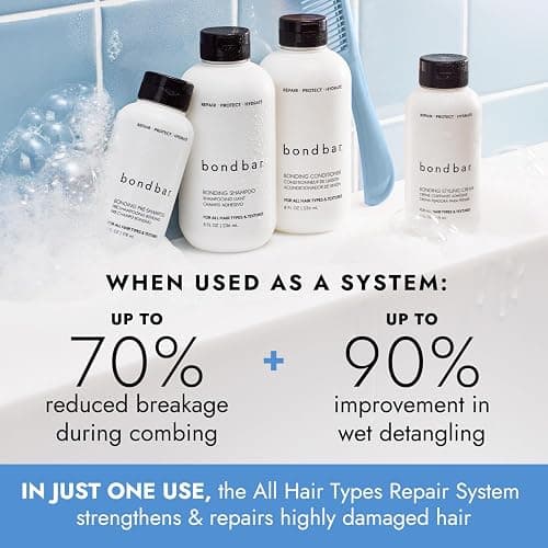 Bondbar Repairing Shampoo, Protects, Strengthens & Hydrates All Hair Types & Textures, Prevents Flyaways & Frizz, Adds Moisture & Shine, Vegan, CrueltyFree, 8 Fl. Oz. thumbnail 5