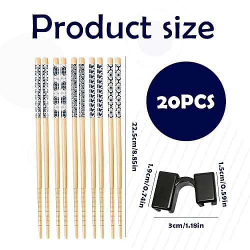 Chopsticks for Beginners, 5 Pairs Reusable Training Chopsticks, Chop Sticks for Beginners ,Reusable Training Chopstick Adults with Assistive Features Dishwasher Safe (Black) thumbnail 2
