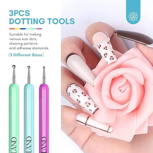SAVILAND 6PCS Nail Art Brushes Set – Multifunctional Nail Brushes for Nail Art Nail Design Brush Gel Nail Brush for Nail Extension Nail Art Liner Brush 3 Sizes Dotting Tools for DIY Christmas Gift thumbnail 5