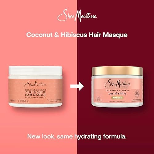 Shea Moisture Coconut & Hibiscus Hair Masque, 12 ounces, 340.2 g (Pack of 1) thumbnail 3