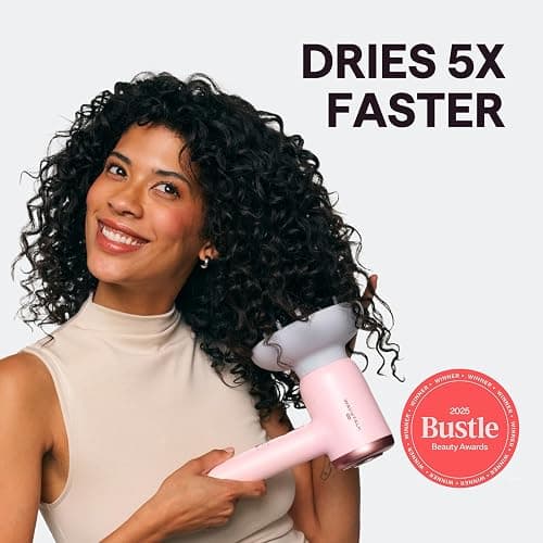 Hair Dryer, Wavytalk Turblow Pro Fast Drying Blow Dryer with Diffuser, High Speed Hair Dryer with 110,000 RPM, Pro Negative Ions for Reduces Damage, Frizz Smoothing, 3 Speeds & 3 Temps, Pink thumbnail 2