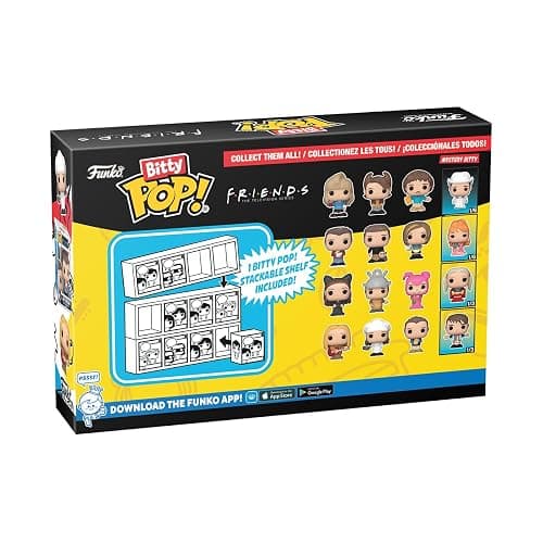 Funko Bitty POP! Friends - Monica As Catwoman, 4-Pack and A Surprise Mystery Mini Figure - 0.9 Inch (2.2 Cm) Collectable - Stackable Display Shelf Included - Gift Idea - Party Bags Stocking thumbnail 3