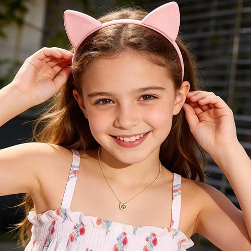 MONOOC Cat Gifts for Girls - Tiny Cat Initial Necklace for Teen Girls Kid | Gift Box Packaging, 14k-Gold-Plated, Cat Themed Gifts for Cat Lovers, Kids Jewelry for Girls, Birthday Gifts for Girl Kids thumbnail 3