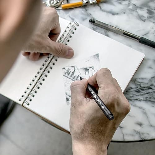 TWOHANDS Art Pens,Fineliner Ink Pens,Set of 12 Technical Drawing pen,Pigment Pen,Fine Point,Black,Waterproof,for Art Watercolor,Sketching,Anime,Manga, 902188 thumbnail 5
