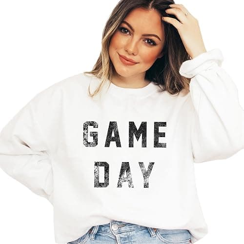 Game Day Sweatshirt, Cute Sports Sweatshirt For Women, Vintage Football Pullover Sweater, Touchdown Shirt, Gift For Mom, Unisex Crewneck Sweatshirt Ash Grey thumbnail 3