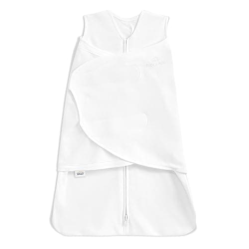 HALO Baby Sleeping Bag Swaddle | 1.5 TOG SleepSack | 100% Cotton, White Sleeping Sack For Newborn Babies | Easy Zip Access Nappy Change | Wearable Blanket Grow Bag | Boys & Girls, 4-6 Months - Image 1