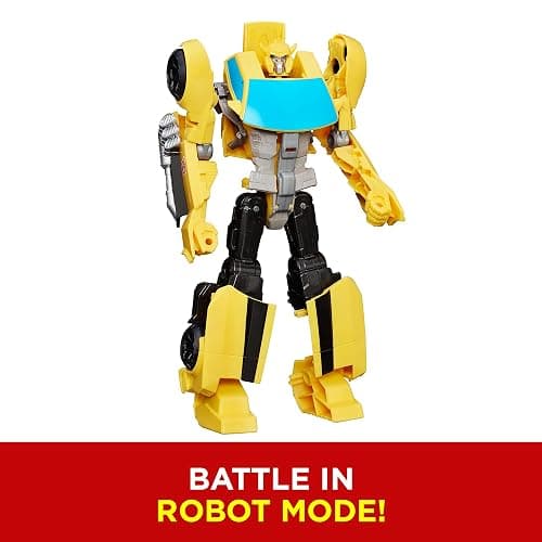 Transformers Toys Heroic Bumblebee Action Figure - Timeless Large-Scale Figure, Changes into Yellow Toy Car, 11" (Amazon Exclusive) thumbnail 4