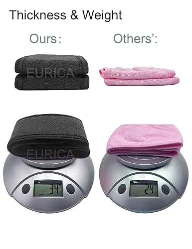 EUICAE Hair Wrap Headband, 6 Pack Non-slip Stretchable Washable Makeup Headband for Face Wash Facial Treatment Sport Fits All, White (Black) thumbnail 2