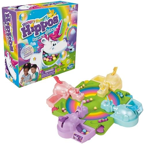 Hasbro Gaming Hungry Hippos Unicorn Edition Pre-School Board Game for Kids Ages 4 and Up; 2-4 Players (Amazon Exclusive) thumbnail 4