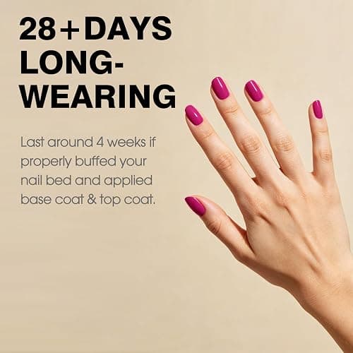 CANNI Pink Gel Polish – 1 Pc 9ML Dark Hot Pink Yellow Color, High Gloss UV/LED Soak-Off Gel Nail Polish for French Manicure, DIY & Salon Quality for Girls & Women thumbnail 4