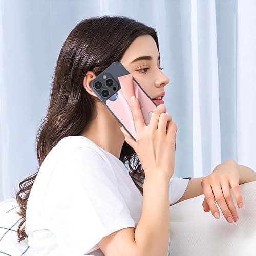 DOB SECHS Silicone Lip Holder with Card Holder Compatible with Lipstick Lip Glaze Phone Case Back Stick On Holder for iPhone and Android Smartphones （Pink, Small） thumbnail 2