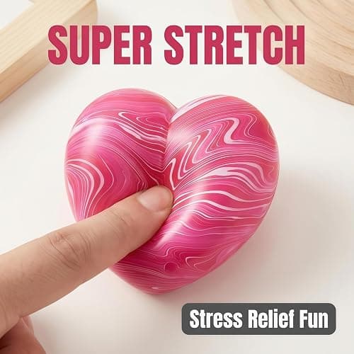 Xinbalove Love Shape Squishy Squeeze Toys, Anxiety Sensory Stress Hand Toys, Soft Heart Balls for Stress Relief, Classroom Prizes, Calming Adults Fidget Toys thumbnail 7