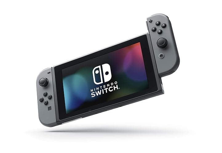 Nintendo Switch Game Console - Black (HAC-001(-01) w/ OEM Gray Joy Cons (Renewed) thumbnail 3