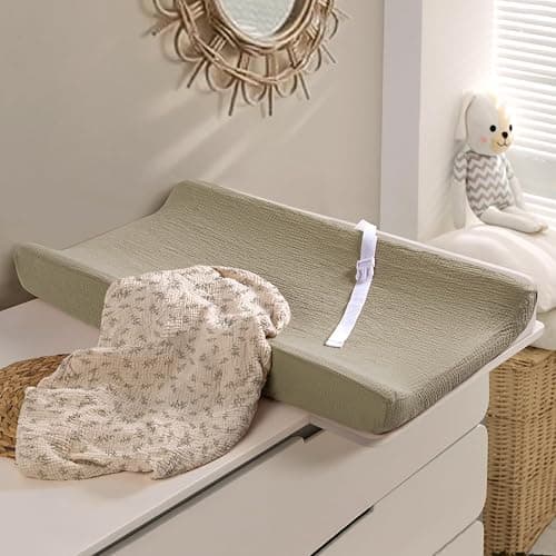 lulumoon Muslin Changing Pad Covers: Baby Cotton Changing Table Covers - Soft Changing Pad Sheets for Boys Girls - Autumn Leaf thumbnail 2